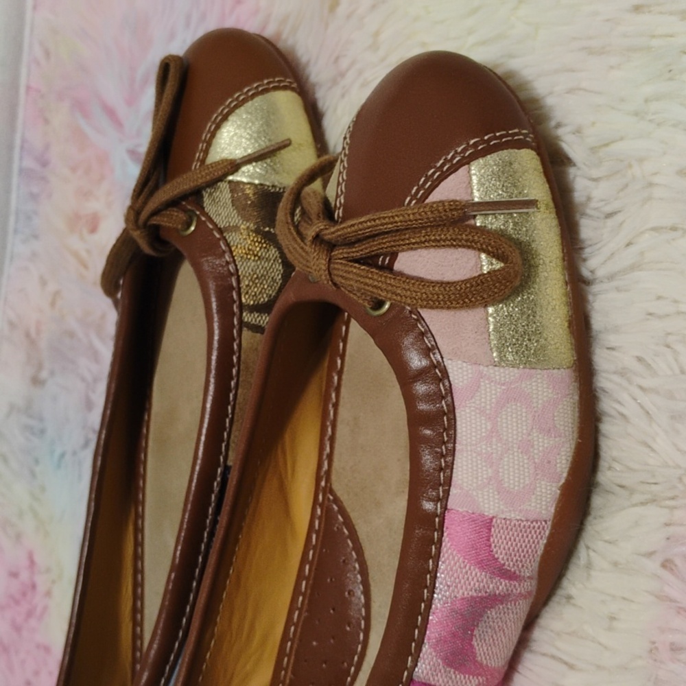 SALE! NWOT Coach Patchwork Jenilee Flats Sz.8.5 No Tags Or Box (X-100 CRATE) - Picture 7 of 16